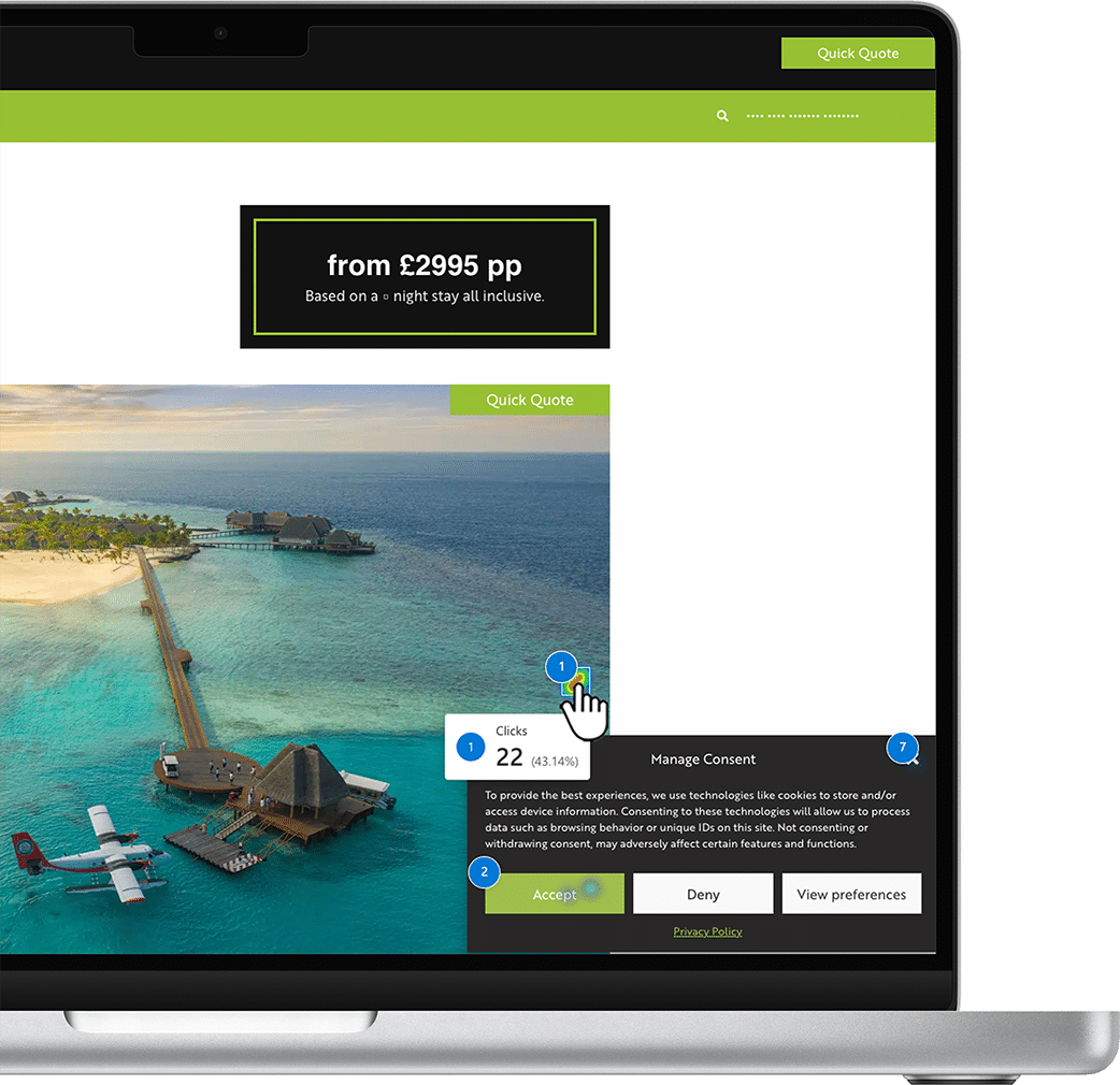 custom ppc landing page on a laptop