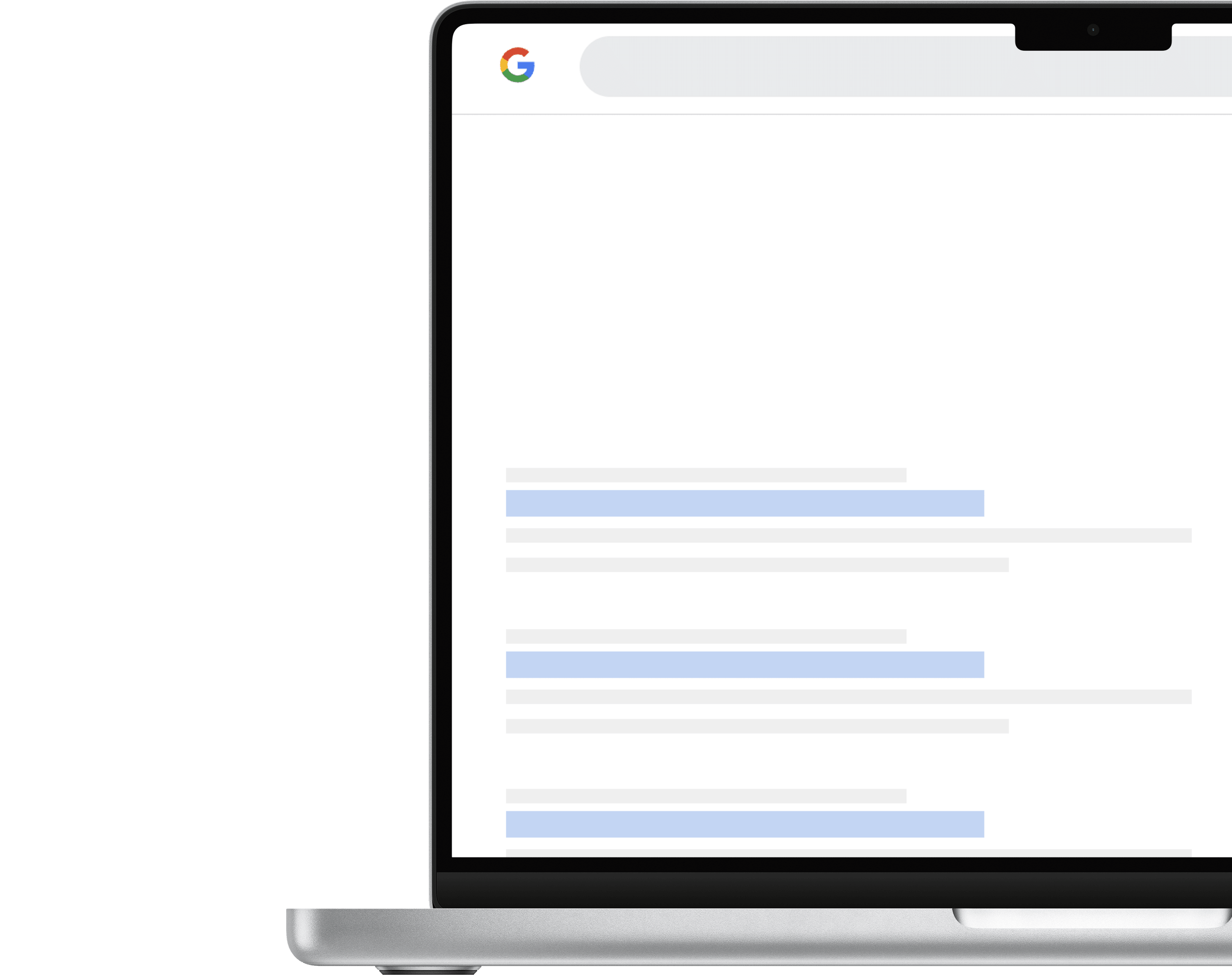 laptop with graphic of google search engine on the screen