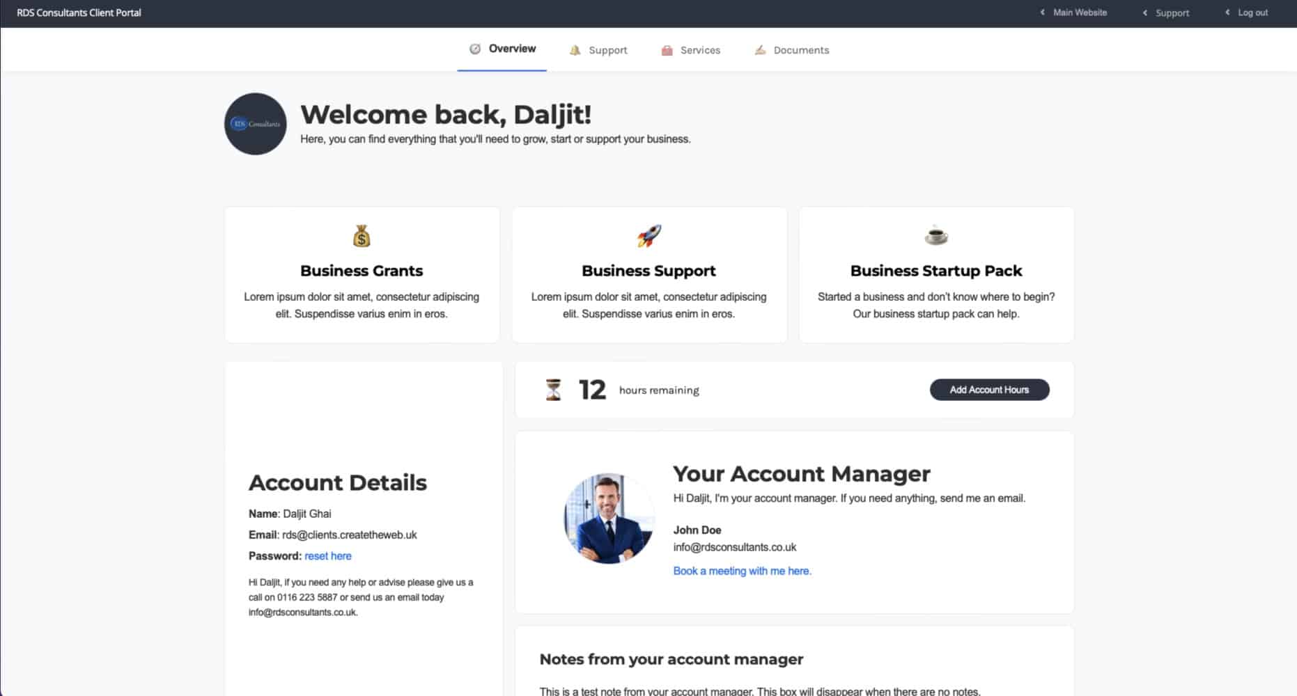 consultants client portal