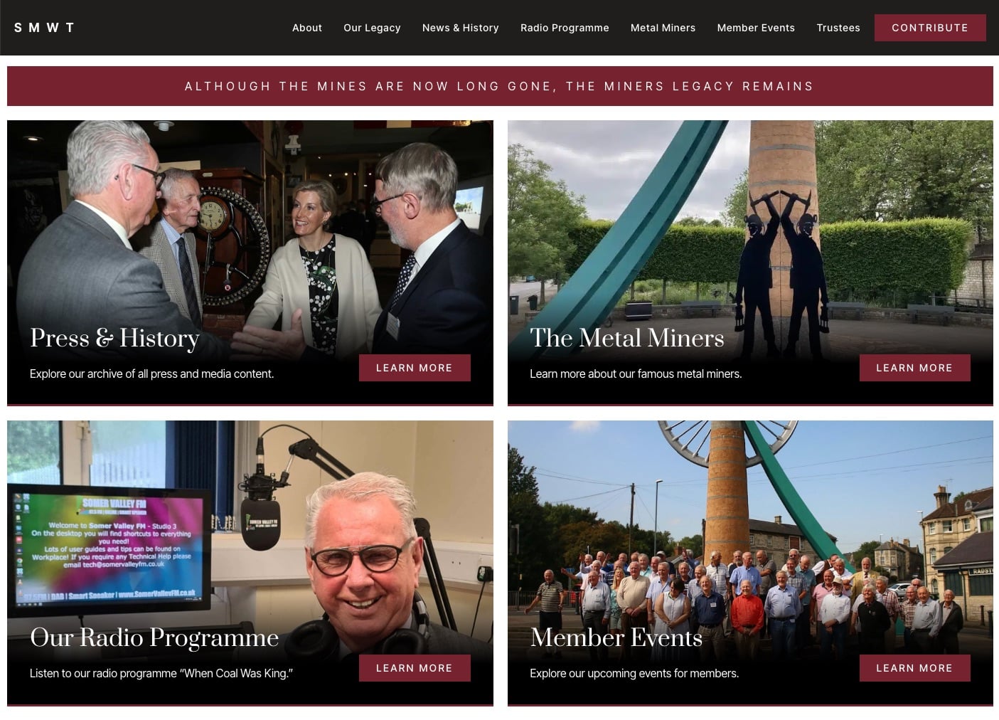 The Somerset District Miners Welfare Trust website