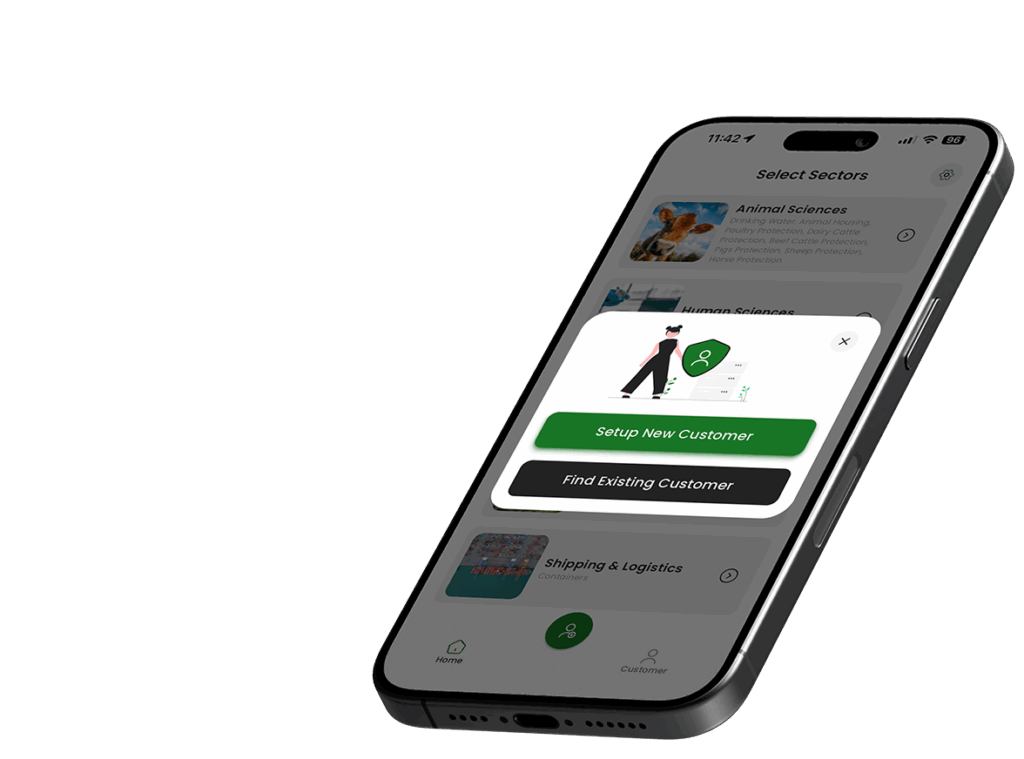 bespoke app on an iphone