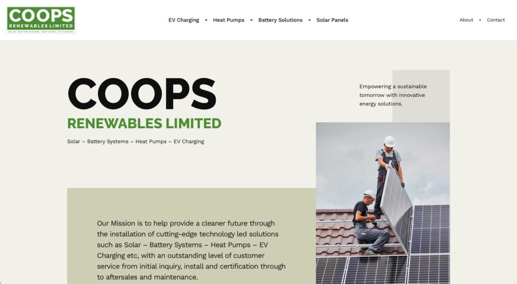 COOPS Renewables Website screenshot