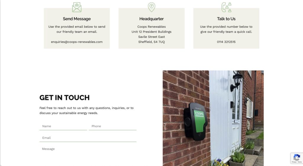 COOPS Renewables Website screenshot