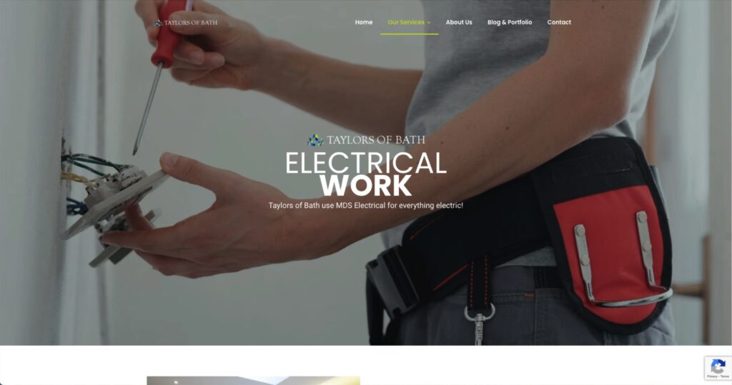 Taylors of Bath website screenshot