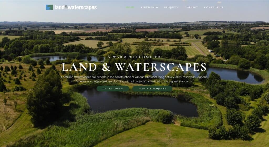 Land and Water Scapes website screenshot