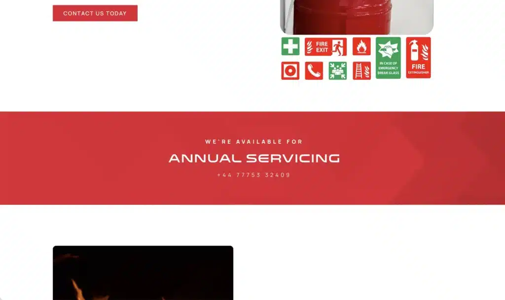 SMS Extinguishers website screenshot