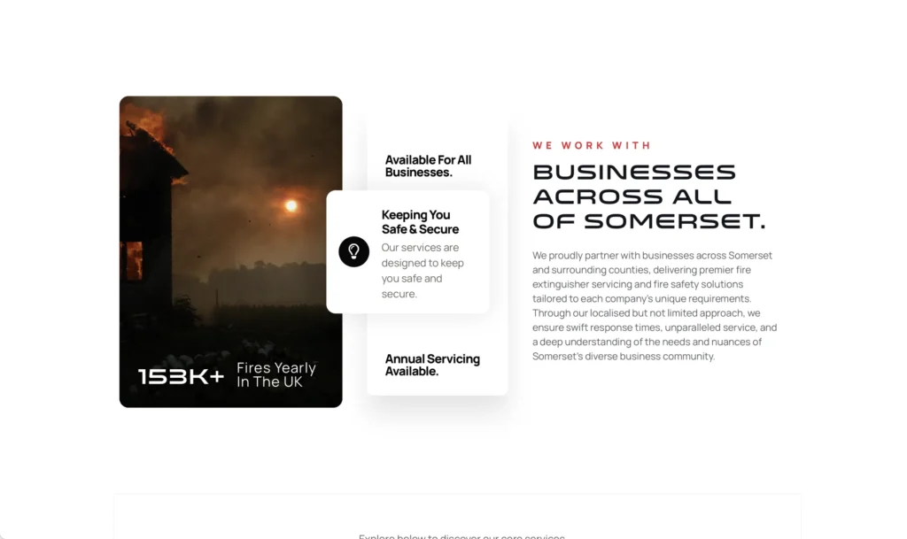 SMS Extinguishers website screenshot