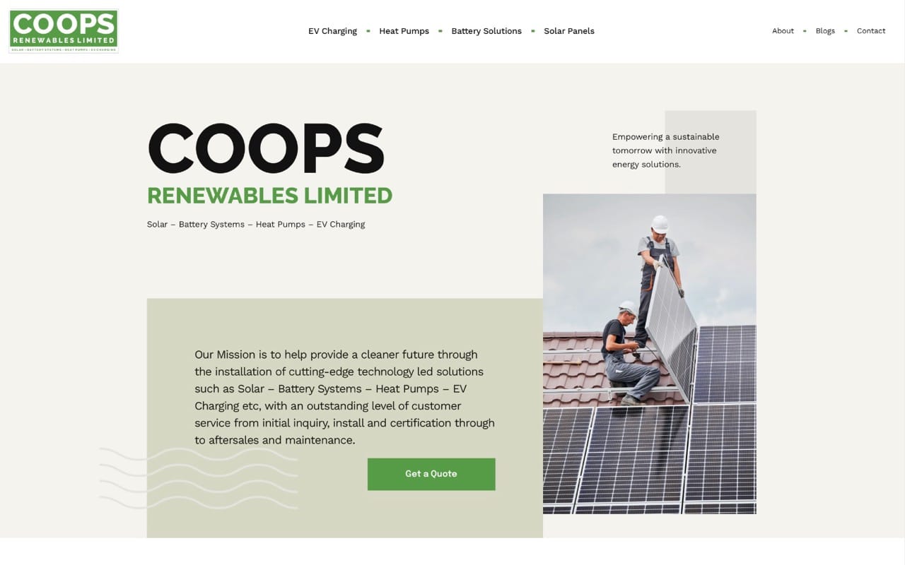 renewables website home page