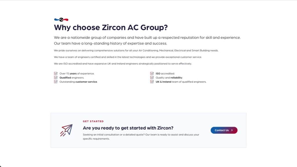 Zircon Web Design screenshot