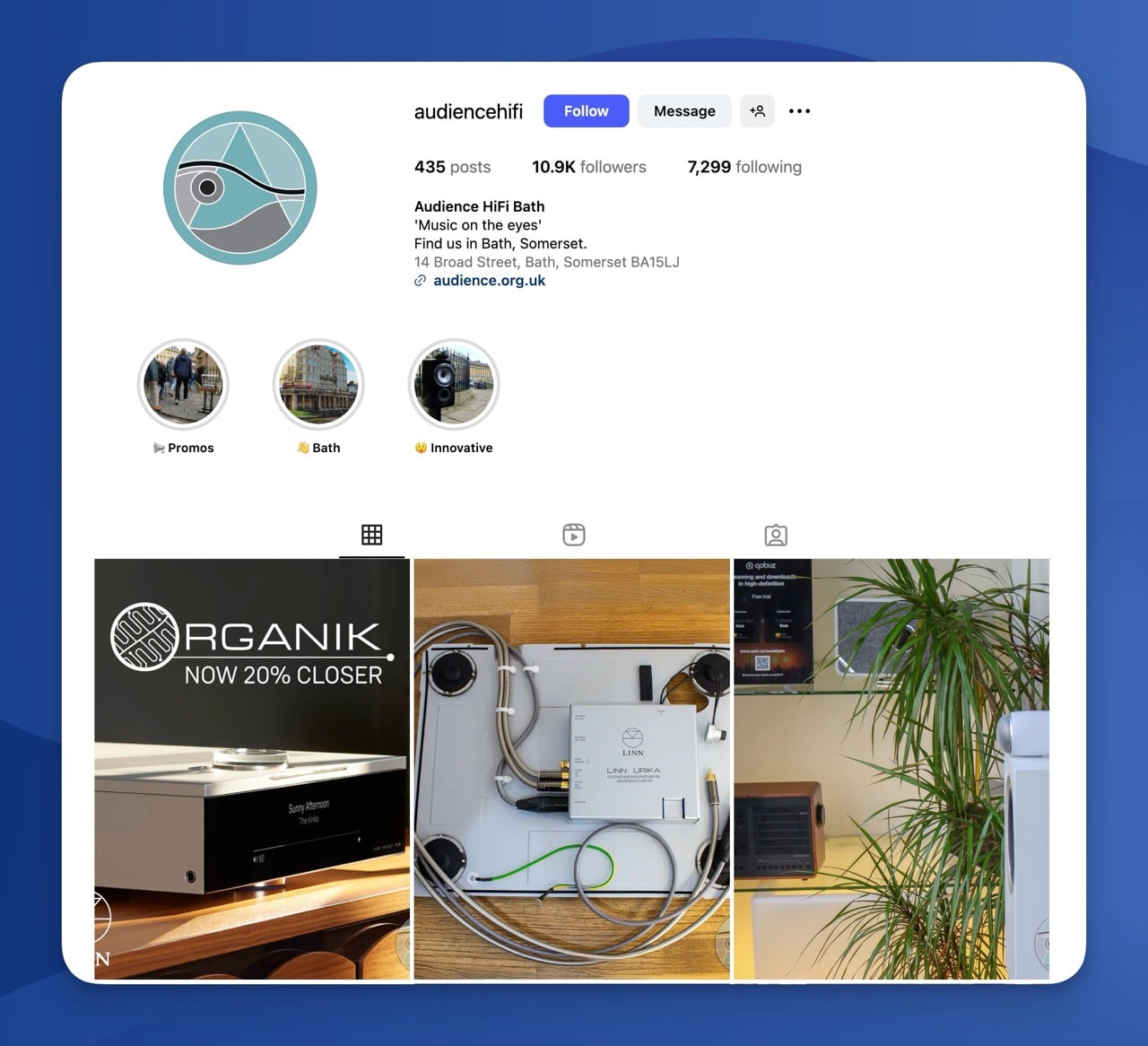 audience hifi instagram screenshot