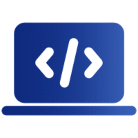 website design icon blue